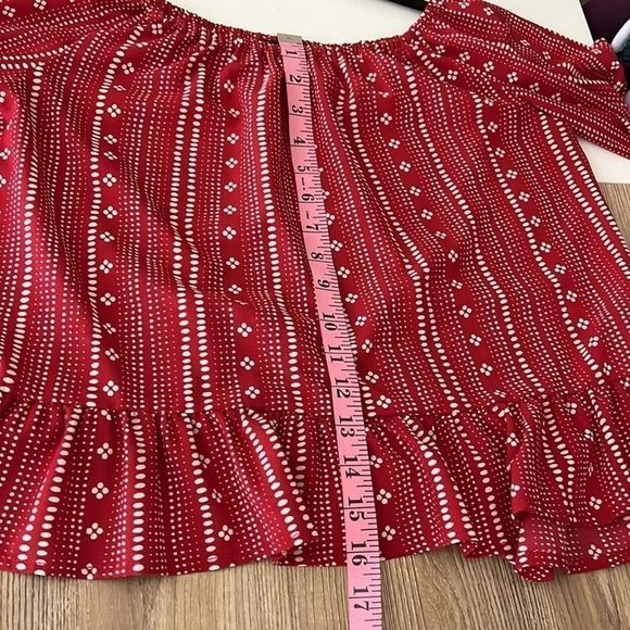 Anthropologie peasant blouse red size extra small - Picture 8 of 8